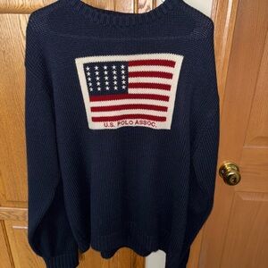 COPY - U.S. Polo Assoc. Navy Sweater with American Flag